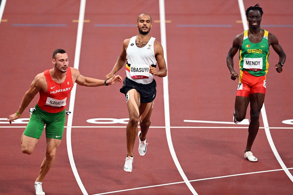 Geen goede race van Obasuyi. Zijn Spelen zitten er al op.