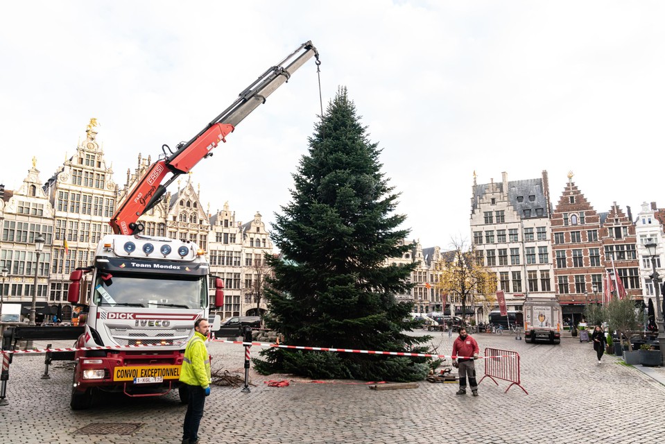 Ondanks de weigering van sommige Waalse burgemeester vond Pierre ook in 2022 een boom voor de Antwerpse Grote Markt.