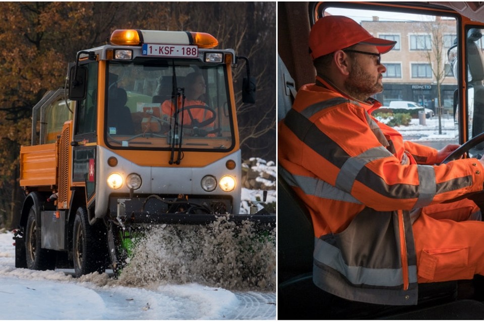 Dertien strooiwagens gingen maandag op pad, om de Antwerpse straten sneeuw- en ijsvrij te maken 