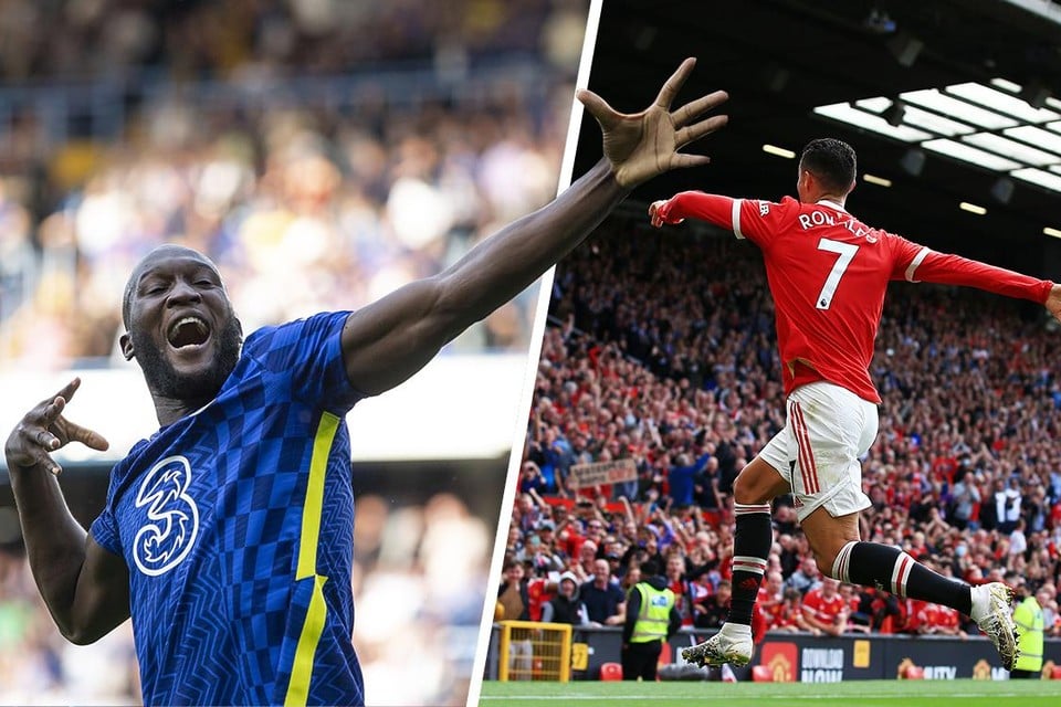 Romelu Lukaku en Cristiano Ronaldo laten mekaar -ook in Engeland- niet los.
