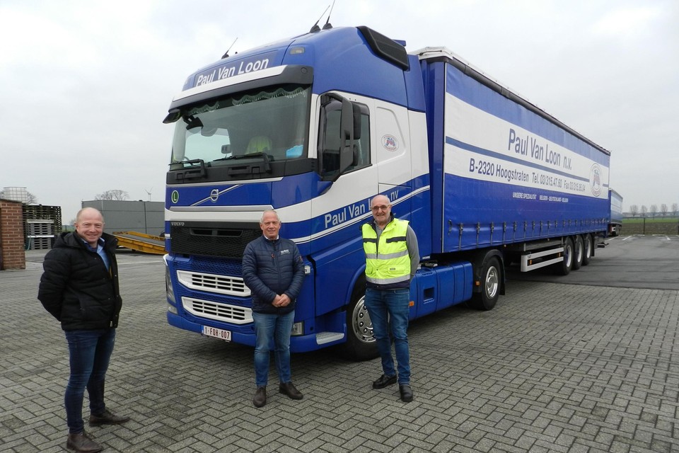 Staf Blockx en zijn werkgevers Paul en Jef Van Loon.