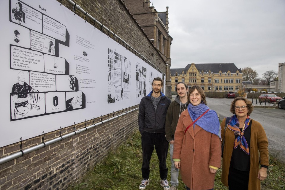 Gevangenisaalmoezenier Siska Deknudt (rechts) riep voor het project de hulp in van illustrator Nicolas Marquez, audiovisueel kunstenaar Boris Vermeersch en schrijfster Yelena Schmitz.
