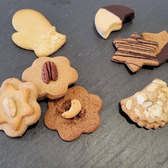 De top zeven van de plantaardige koekjes van de Koekie Factory. 