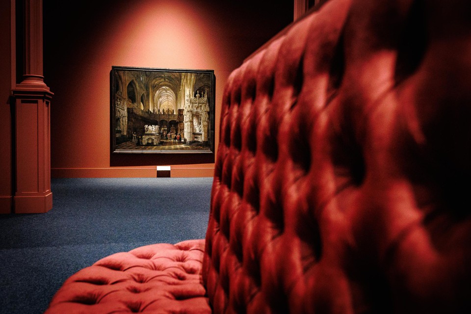 In het museum loopt momenteel een tentoonstelling in een nagebouwd negentiende-eeuws salon. Het schilderij past helemaal thuis in die sfeer.