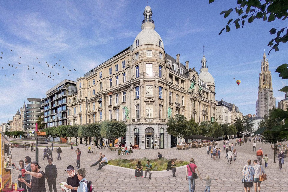 De verdiepte kaaiweg gaat 200 meter onder de grond en die ruimte wordt gebruikt om het Steenplein uit te breiden. Van deze grondige stadsvernieuwing zijn nu nieuwe simulatiebeelden gemaakt.  