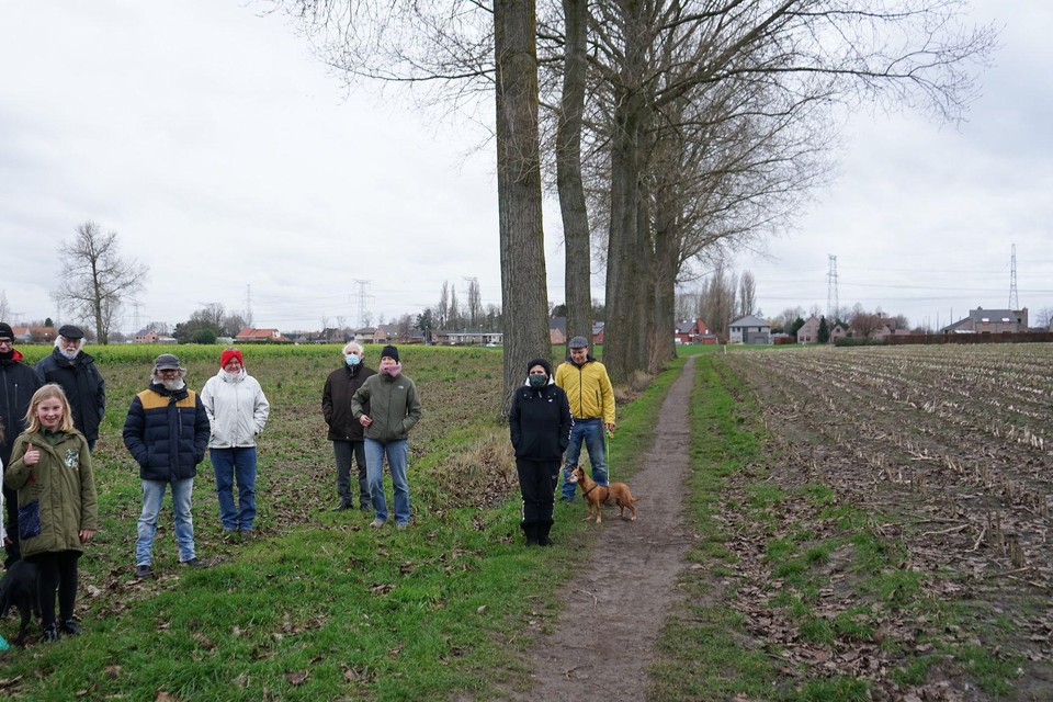 Een groep omwonenden verzamelde al 184 bezwaarschriften tegen de kap van de bomen langs een trage weg.