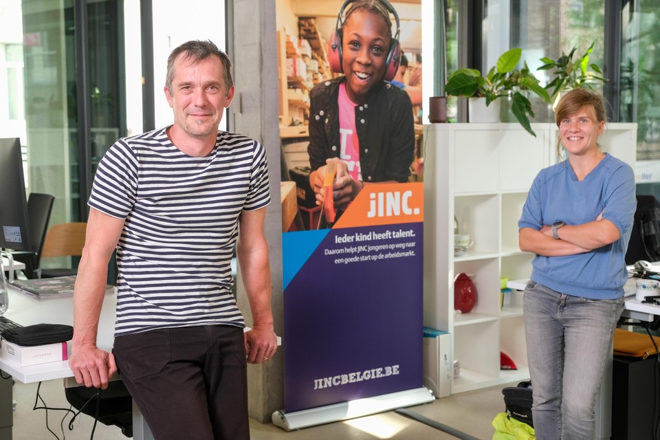 Directeur van Jinc Koen Van Roey en projectcoördinator Frouwe Declercq. 