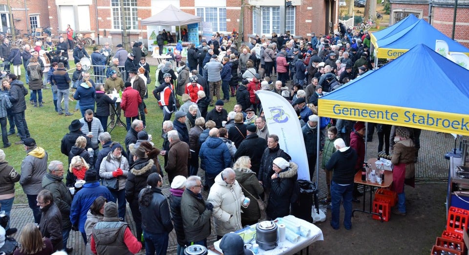 Nieuwjaarsreceptie op het binnenplein.
