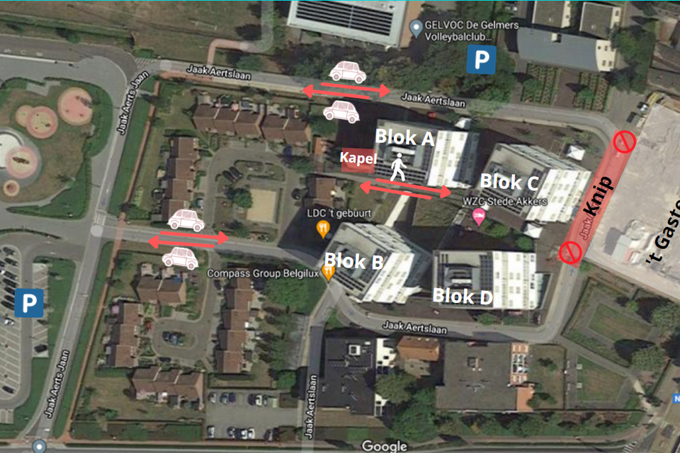 De verkeerssituatie op de campus Stede Akkers wijzigt enkele maanden.