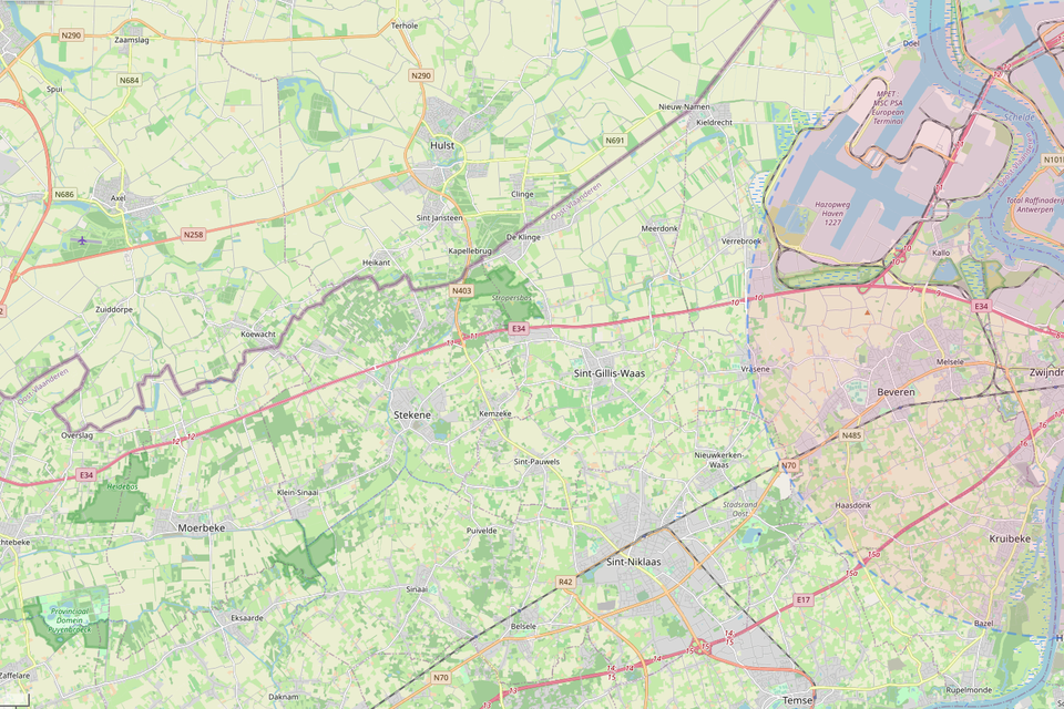 De perimeter van tien kilometer rond de 3M-fabriek.