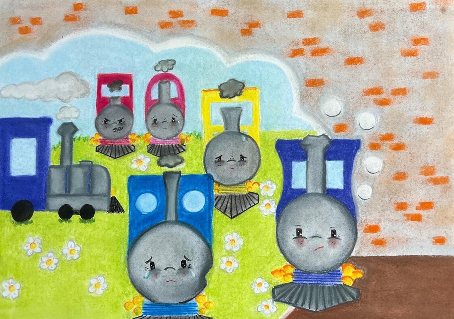 The main characters are trains.  