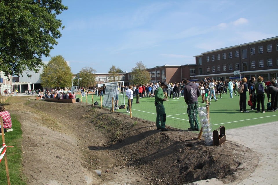 De wadi wordt de komende maanden nog aangeplant.