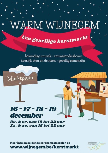 De affiche voor de kerstmarkt van Wijnegem.  