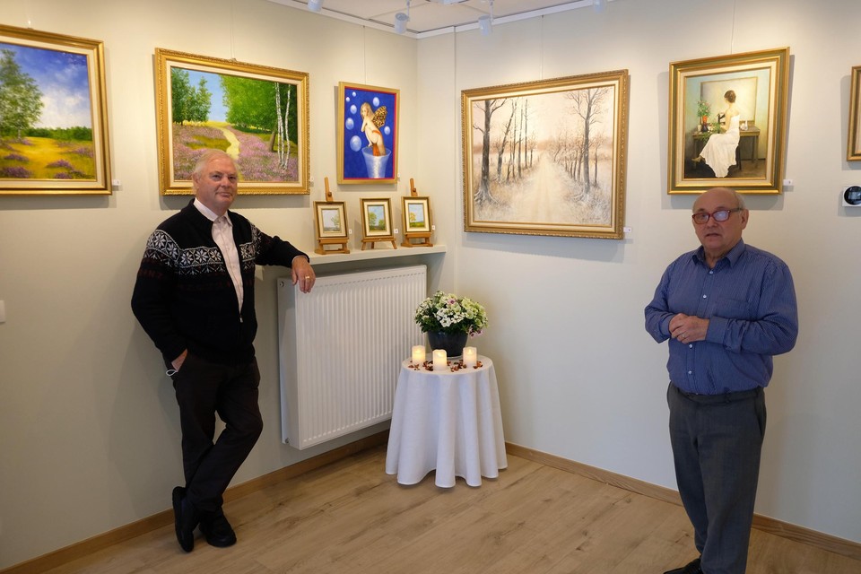 Marcel Janssens en Paul De Beenhouwer, twee van de zeven kunstenaars van ’t Blad.
