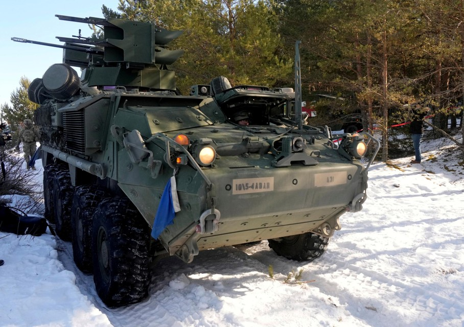 Een Stryker-pantserwagen. De VS stuurt er zo’n 90 naar Oekraïne.
