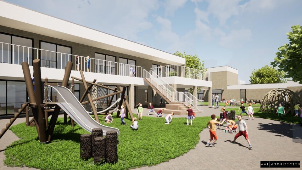 De nieuwbouw van het schooltje Heidehuizen moet tegen 2025 klaar zijn.