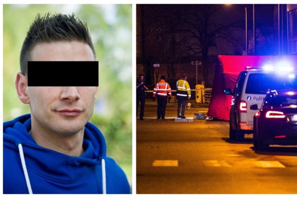 Links: verdachte K.W. die in de cel in Nederland zit. Rechts: de hulpdiensten aan het werk na het ongeval. 