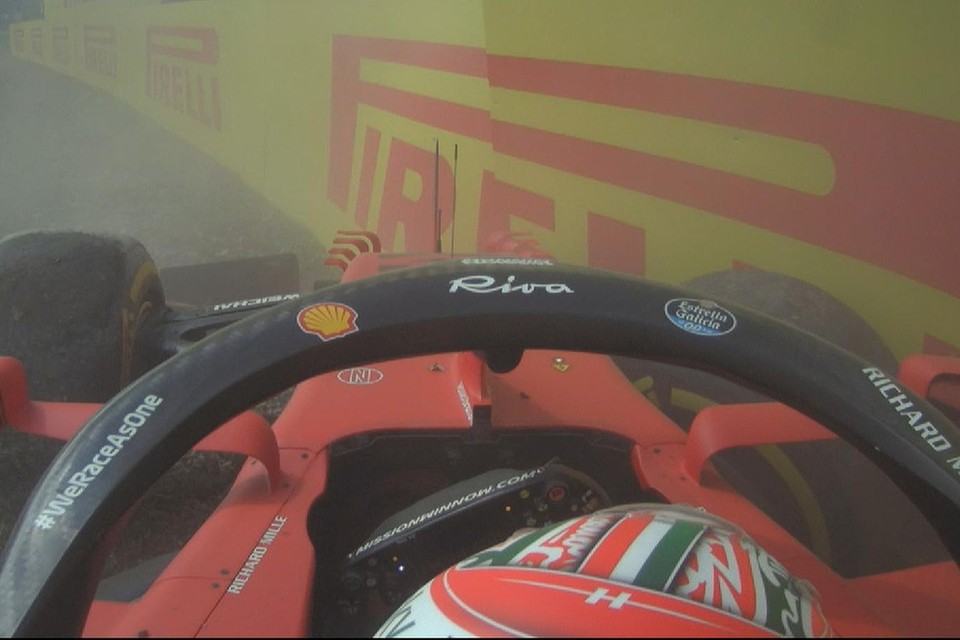 Charles Leclerc gecrasht in Imola
