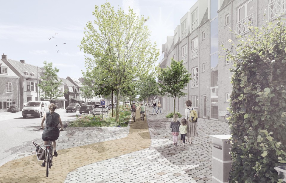 Een toekomstbeeld van het centrum van Oud-Turnhout. 