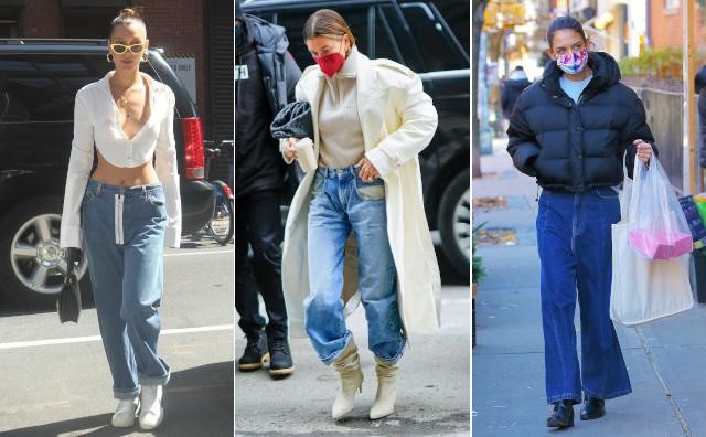 Vlnr: Bella Hadid, Hailey Bieber en Katie Holmas