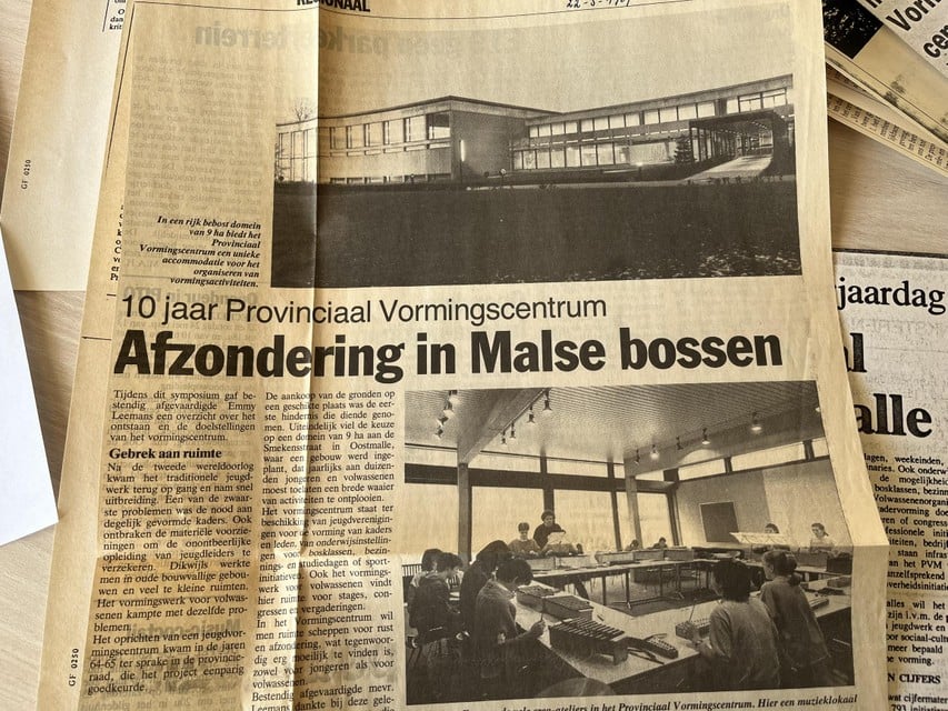 Oude artikels van toen het Vormingscentrum tien jaar open was.