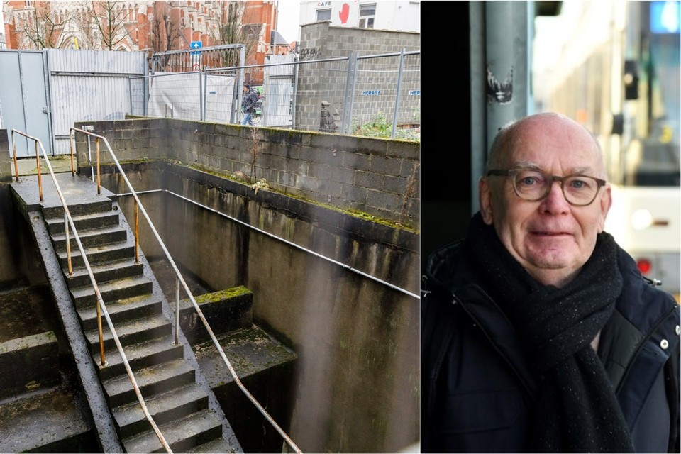 De premetro-ingang aan de Kerkstraat ligt er al decennia ongebruikt bij.