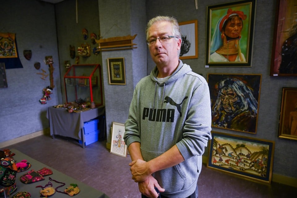 Ernie Vonck van het museum in kasteel Ieperman en organisator van de etnografische beurs