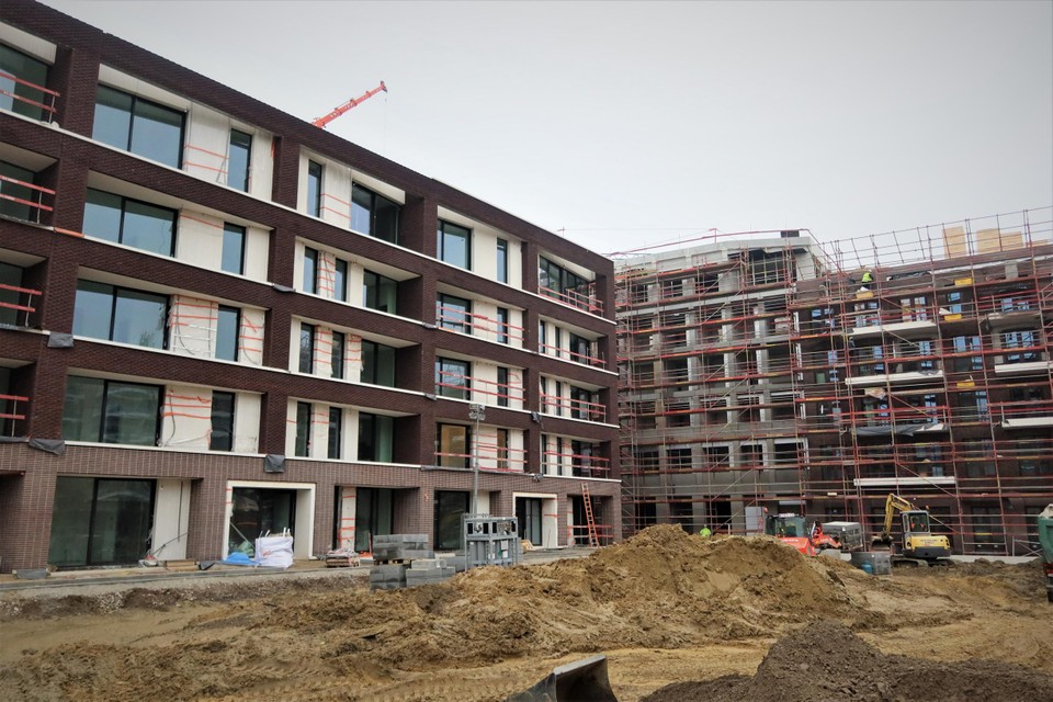 Voor de realisatie van de gebouwen in Komet werkt de aannemer met circulair beton.