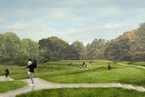 thumbnail: De hellingen in gras in het centrale deel van het Brilschanspark verwijzen naar de militaire structuur van de Schans.