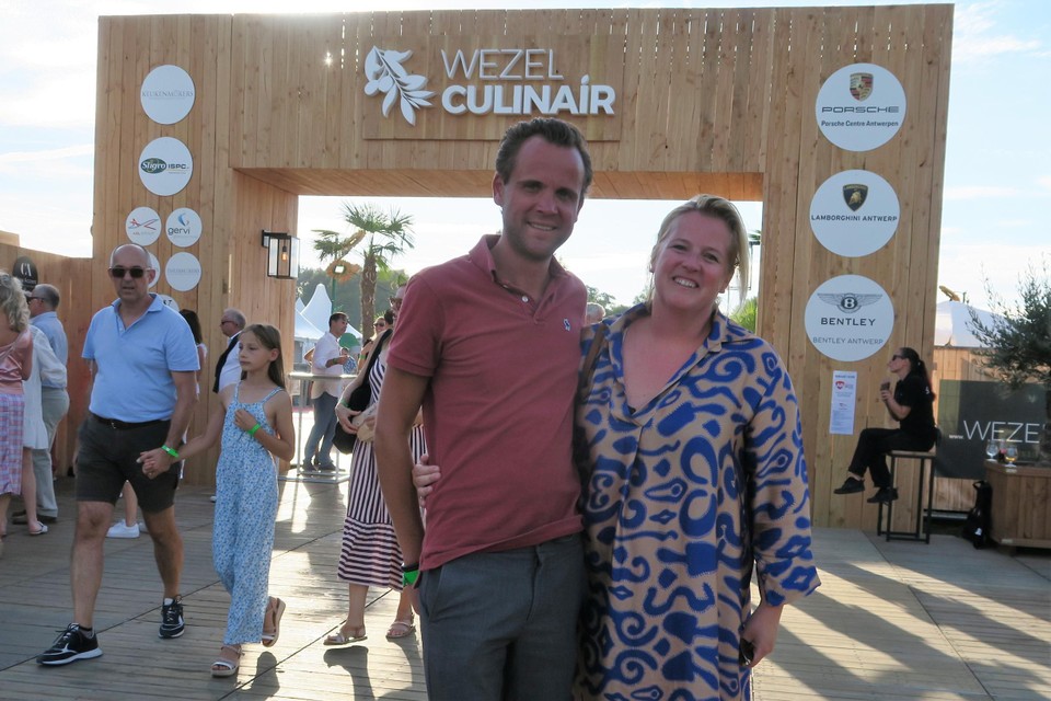 Tevreden bezoekers van Wezel Culinair: Geert Pellegroms en Katrien Hesters.  