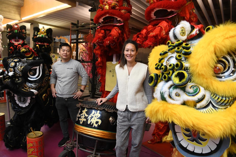 Joe Choi en Wendy Kegels, de organisatoren van ‘Legends of Liondance’. 
