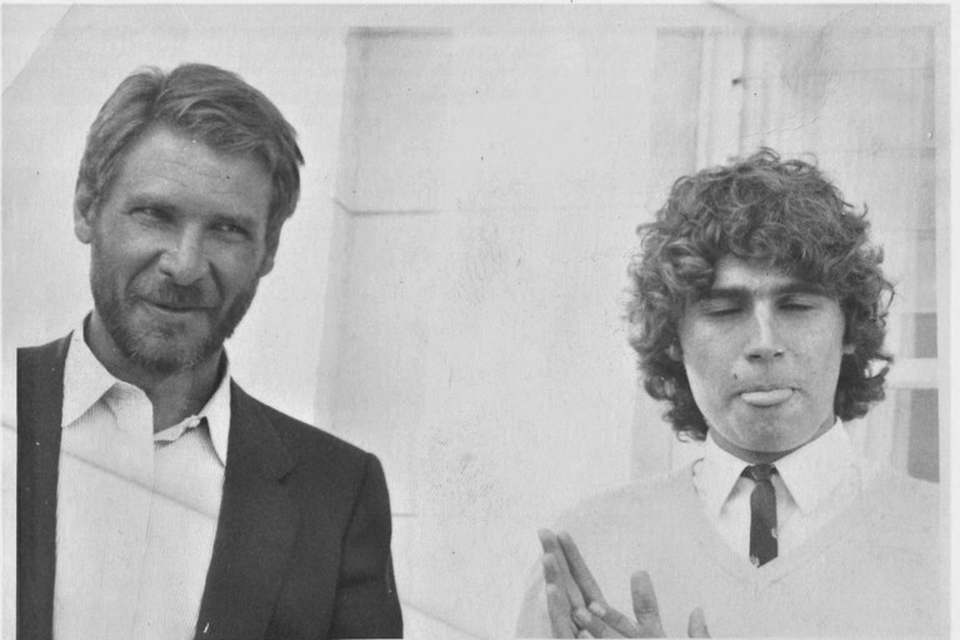 Uit het archief: Harrison Ford en Erik Van Looy. 