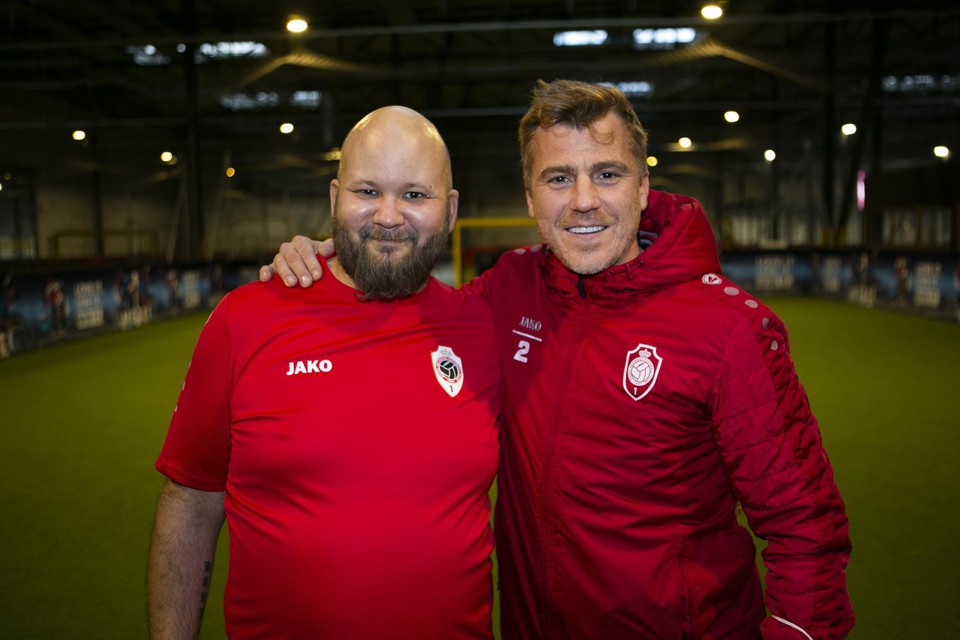 Antwerp Streetboy Bjorn Feremans and Gunter Ribus, former RAFC midfielder. 