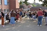 thumbnail: Na de oefening mochten de leerlingen weer naar de klas.