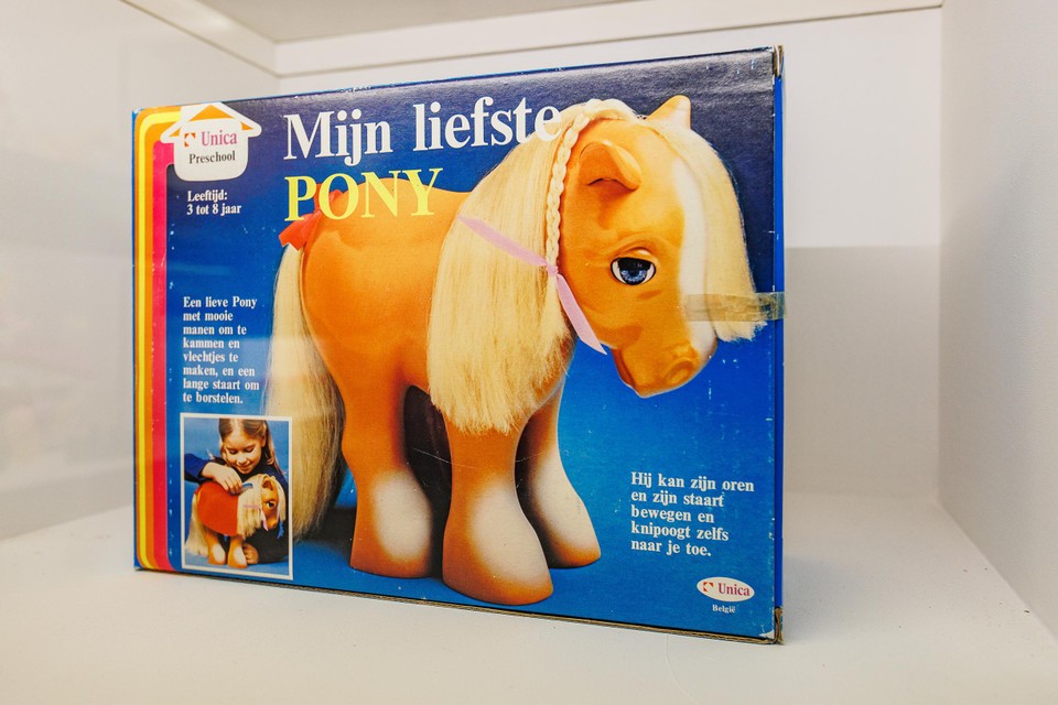 “Mijn lievelingsstuk dat op de expo te zien is, is de allereerste My Pretty Pony uit 1981, nog volledig nieuw in de verpakking.”