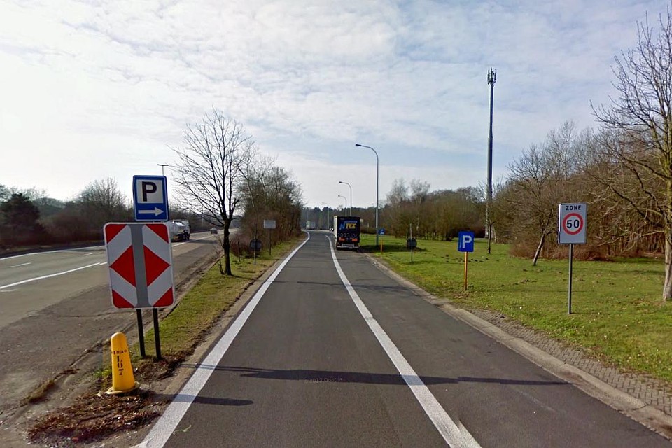 De snelwegparking in Vorselaar.