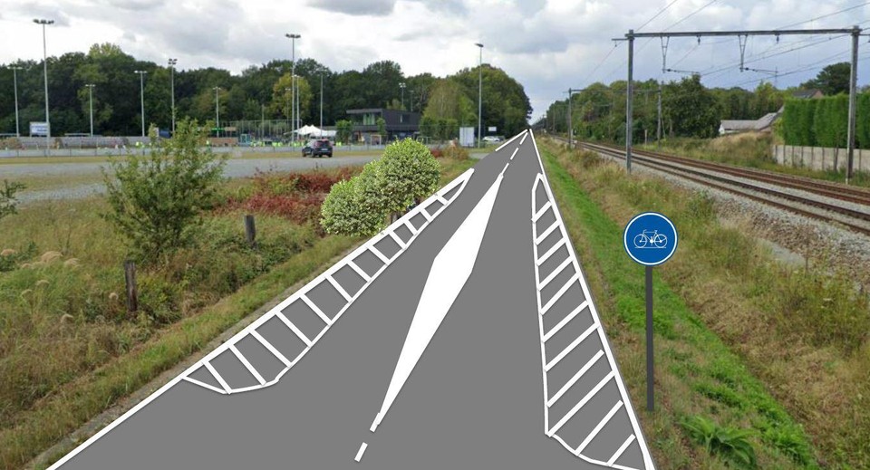 Op de Hockeyweg aan de hockeyclub komt een verkeersfilter.