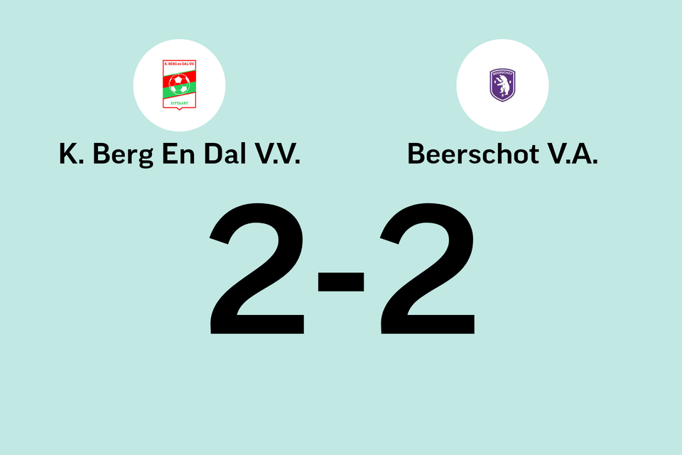 Beerschot U23 speelt gelijk in uitwedstrijd tegen Berg en Dal (Antwerpen)