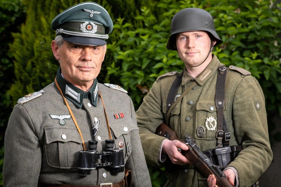 Egil en Thomas O., alias Herr Major en volksgrenadier Thomas Engel. 