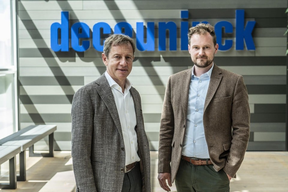 Deceuninck-CEO Bruno Humblet (links) en marketingdirecteur Bart Peeters.  