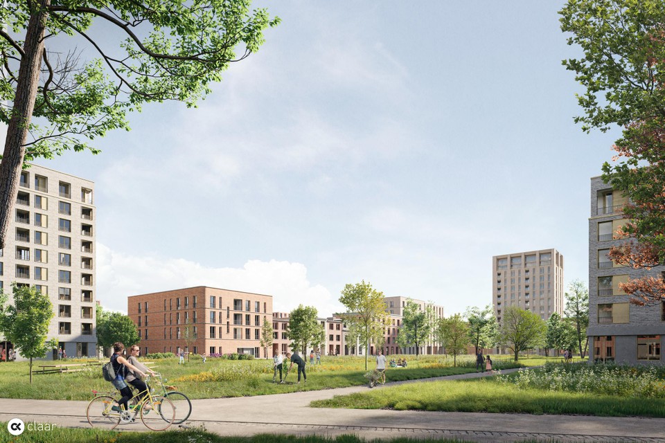 Standaard worden de gebouwen vier verdiepingen hoog.