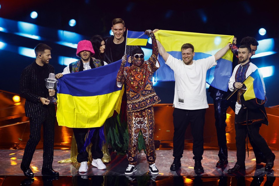 De Oekraïense band Kalush Orchestra won dit jaar het Eurovisiesongfestival. 