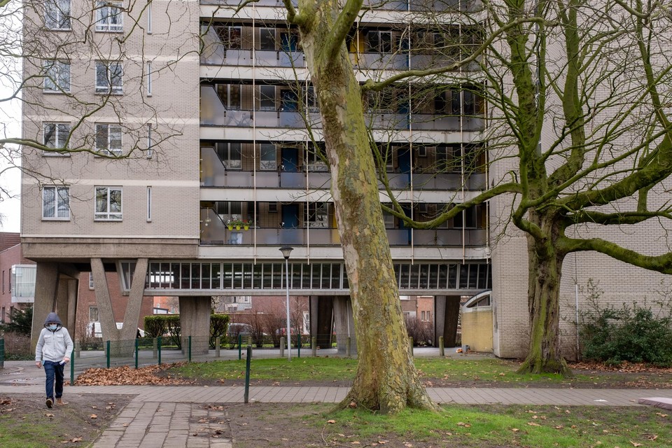 Een van de sociale woonblokken van architect Renaat Braem.