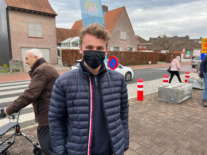 Maxime Gabriëls uit Geel twijfelde niet en kwam zijn vaccin halen.