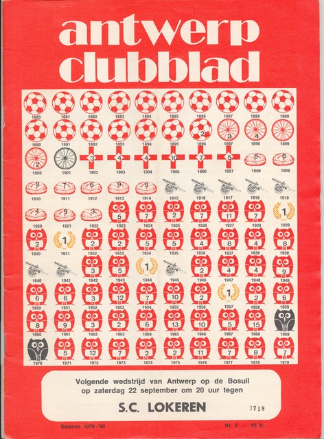 In 1979 gaf het ‘Clubblad’ het toenmalige palmares van de Great Old op deze originele grafische wijze mee. 