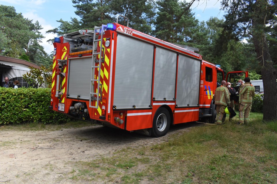 Brandweerpost Balen oefent zaterdag en dinsdag in de bossen van de Keiheuvel (archieffoto).