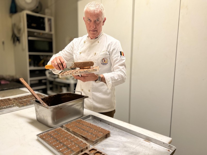 Ook de pralines worden in eigen huis gemaakt.
