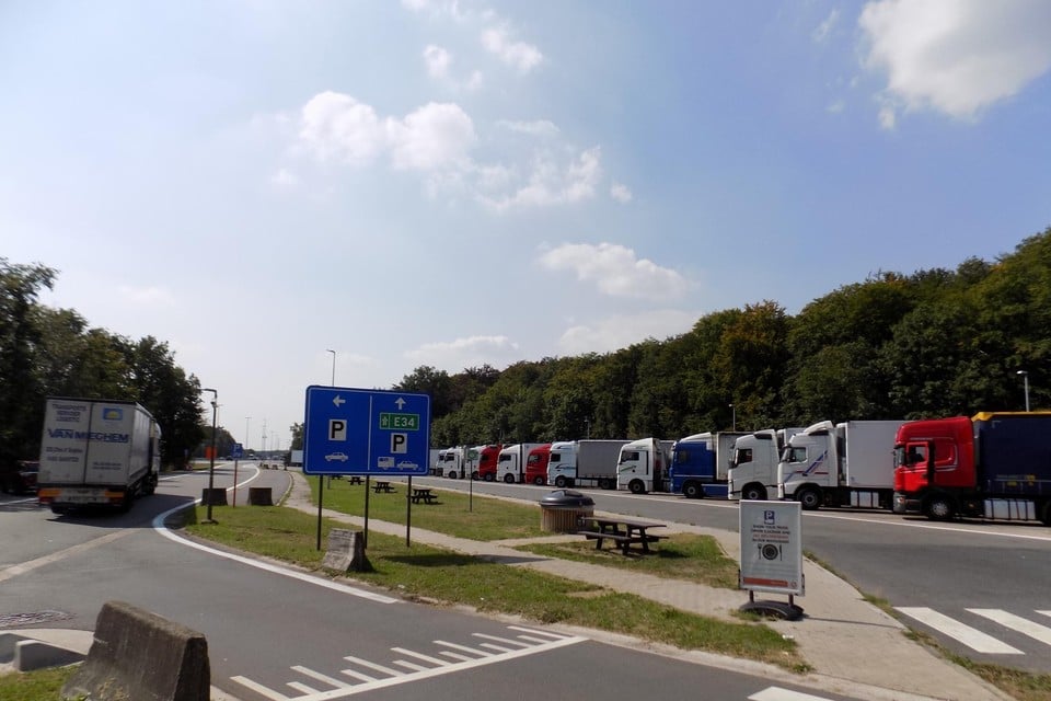 De Roemenen sloegen ook toe op de snelwegparking van de E34 in Vosselaar. 