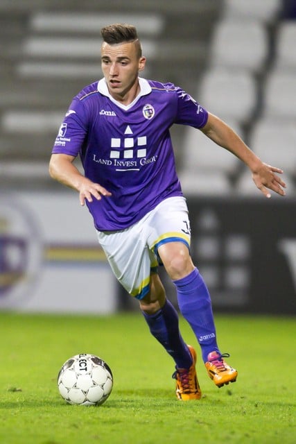 Tim Nicot in het shirt van Beerschot-Wilrijk in 2014.