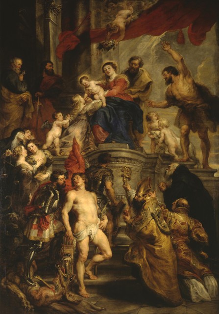 Rubens’ Tronende Madonna Omringd Door Heiligen wacht een restauratie van twee jaar in de Rubenszaal.